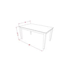 Ensemble de salle à manger 5 pièces - Table rectangulaire et 4 chaises de cuisine - Fini blanc lin - Ensemble de salle à manger moderne