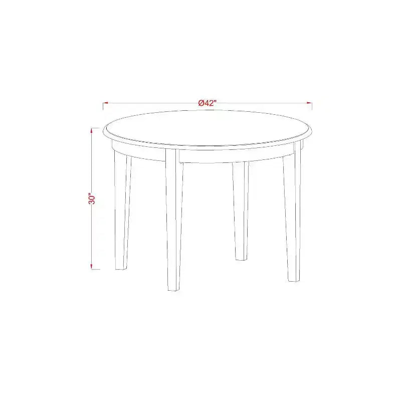 Ensemble Table à Manger Ronde 3 pièces Table et Chaises 42 Pouces - Table de Cuisine Moderne