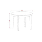 Ensemble Table à Manger Ronde 3 pièces Table et Chaises 42 Pouces - Table de Cuisine Moderne