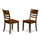 Ensemble de salle à manger gothique - Table de cuisine avec abattants et chaises en cuir - 5 pièces