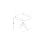 Ensemble de salle à manger gothique - Table de cuisine avec abattants et chaises en cuir - 5 pièces
