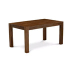 Table de salle à manger HomeStock 7 pièces avec plateau en bois massif finition sablée noire et 6 chaises