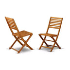 Table à manger 9 pièces en bois massif HomeStock finition chêne naturel avec 8 chaises