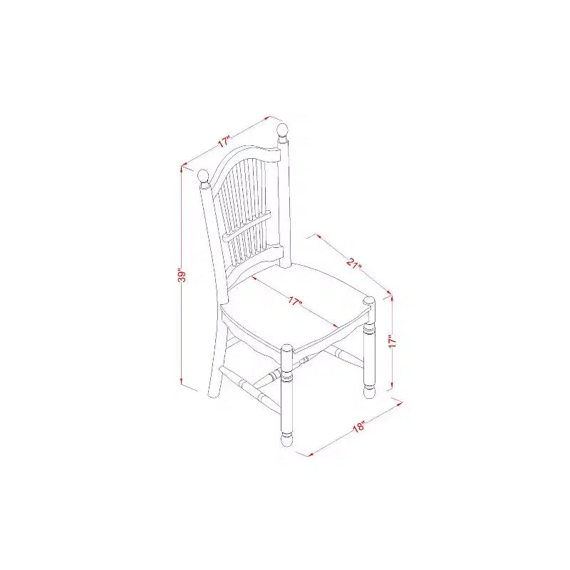 Table de salle à manger ovale 7 pièces avec plateau en bois massif finition cerisier et 6 chaises avec