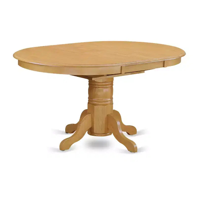 HomeStock 5-Pc Oval Natural Oak Finish Solid Wood Top Dining table with 4 Linen Fabric Seat Chairs with Slat Back, Seats 4