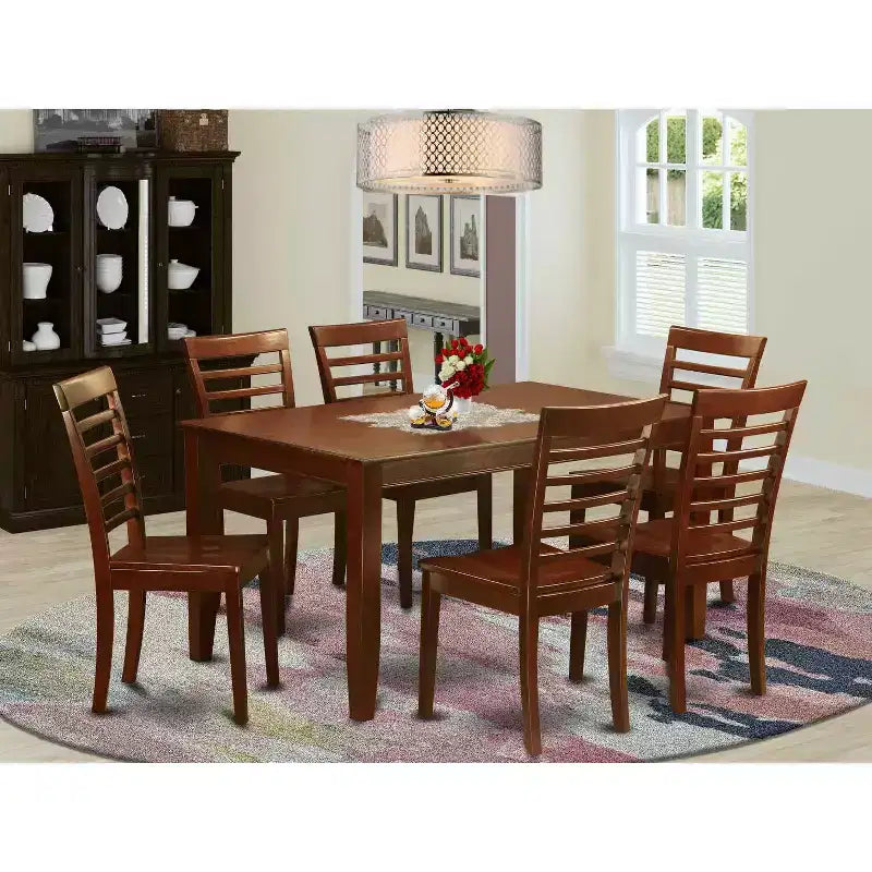 Ensemble de salle à manger moderne - Table de cuisine avec chaises - Table et sièges rectangulaires