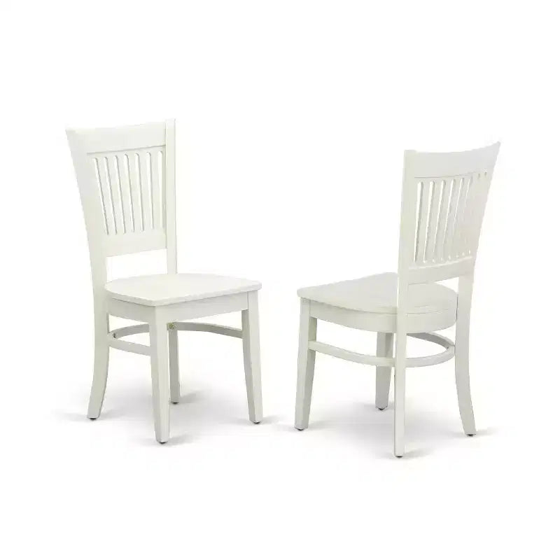 Ensemble de salle à manger 3 pièces en bois blanc lin – Petite table rectangulaire et 2 chaises modernes