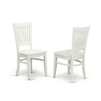 Ensemble de salle à manger 3 pièces en bois blanc lin – Petite table rectangulaire et 2 chaises modernes
