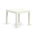 Small Kitchen Table Set - 3 Piece Dining Set with Chairs - 36 Inch Square Table - Linen White Finish