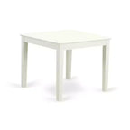 Small Kitchen Table Set - 3 Piece Dining Set with Chairs - 36 Inch Square Table - Linen White Finish