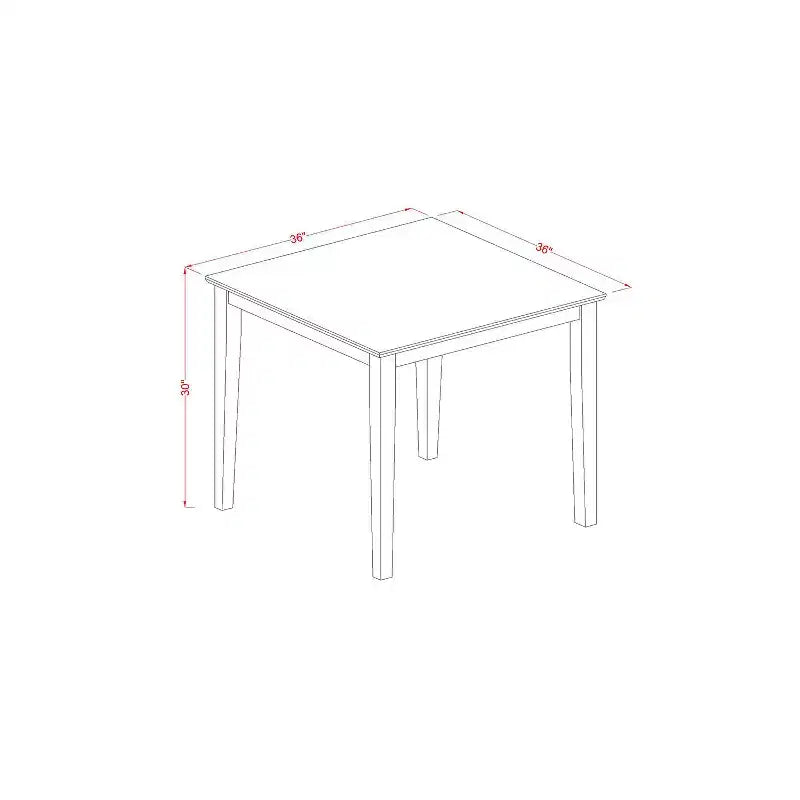 Ensemble Table et Chaises de Cuisine Compact - Salle à Manger 3 Pièces - Table Carrée 91 cm - Finition Blanc Lin