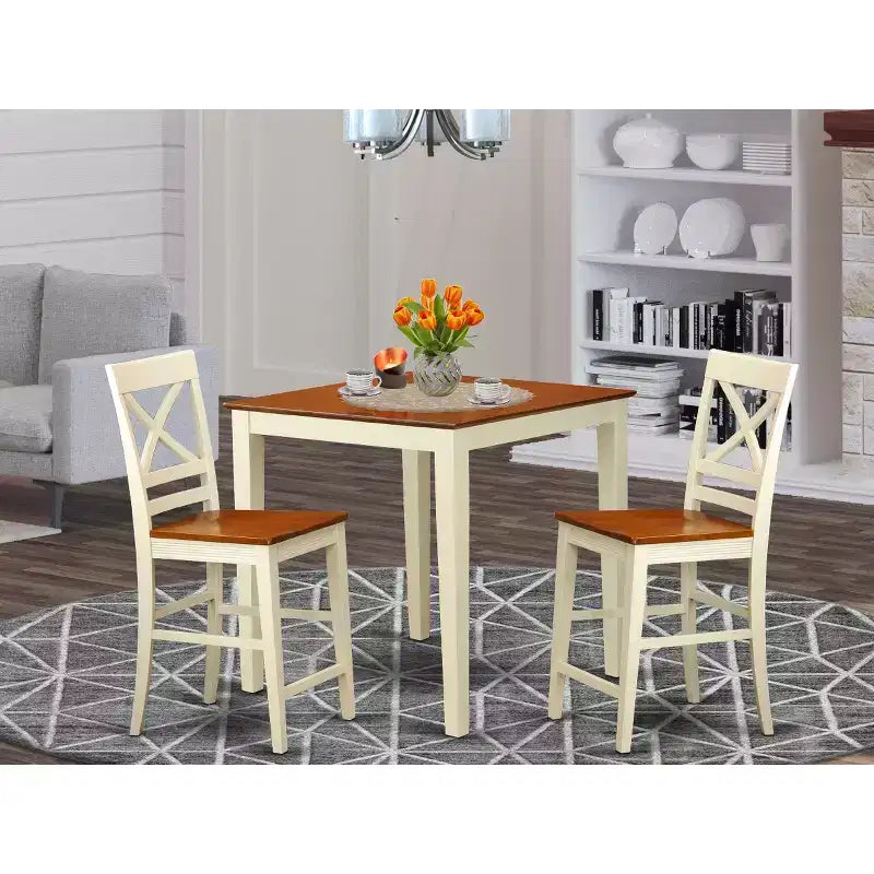Ensemble table haute de bar - Table de bistrot et chaises - Mobilier de salle à manger moderne