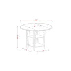 Ensemble table et chaises 5 pièces Dinette - Rond - Finition Merisier Crème - Petit Ensemble Table de Cuisine