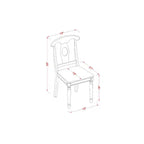 Ensemble table et chaises 5 pièces Dinette - Rond - Finition Merisier Crème - Petit Ensemble Table de Cuisine