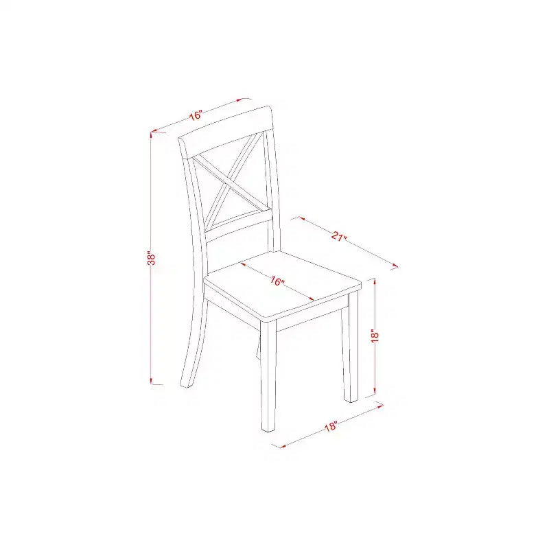 Ensemble de salle à manger victorien - Table ronde et 4 chaises - Ensemble de salle à manger/coin repas