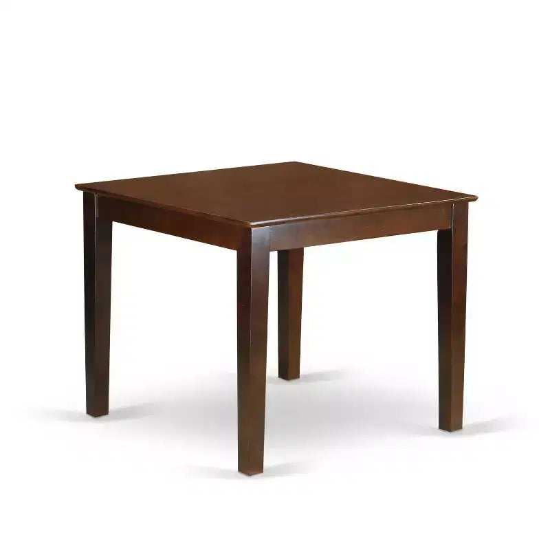 Ensemble de table à manger HomeStock 3 pièces en bois massif finition acajou – 2 places