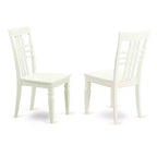 Ensemble de table de cuisine ronde - Table et chaises 5 pièces - Fini blanc lin - Salle à manger pour petits espaces