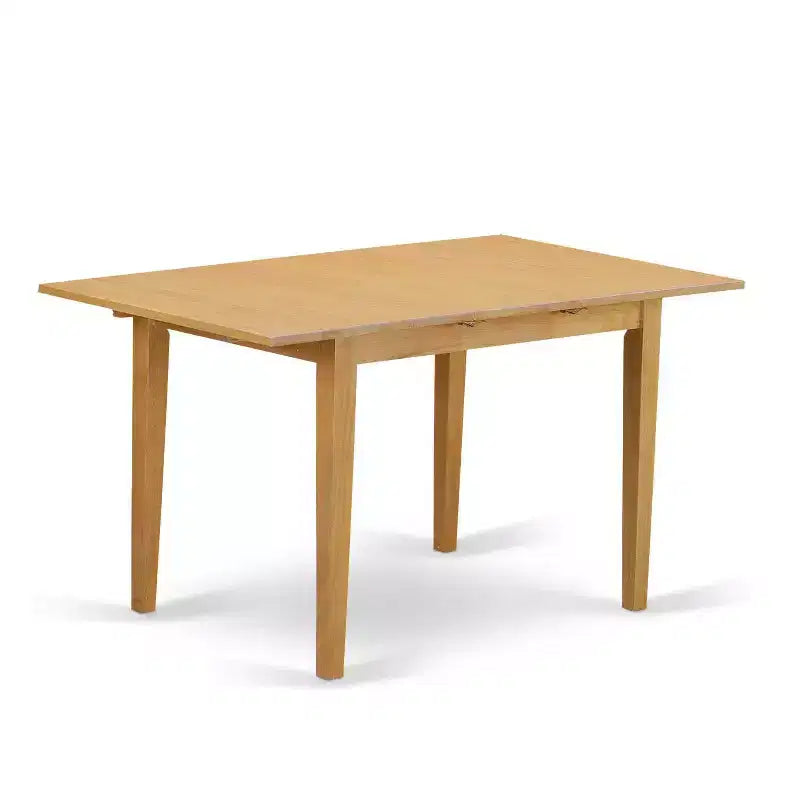 Ensemble table de cuisine 3 pièces - Table avec chaises, Ensemble salle à manger pour petit espace, Finition chêne