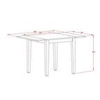 Ensemble de salle à manger rétro 3 pièces - Petite table et chaises de cuisine - Finition cerisier crème - Ensemble de salle à manger en bois