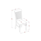 Ensemble de salle à manger rétro 3 pièces - Petite table et chaises de cuisine - Finition cerisier crème - Ensemble de salle à manger en bois