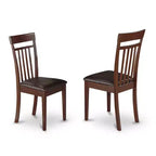 Ensemble de salle à manger rustique 7 pièces – Table à manger et 6 chaises pour petits espaces – Ensemble de table de cuisine en bois massif