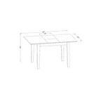 Ensemble de salle à manger rustique 7 pièces – Table à manger et 6 chaises pour petits espaces – Ensemble de table de cuisine en bois massif