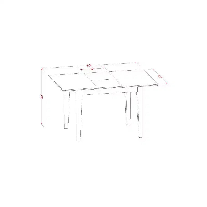 Ensemble de salle à manger rustique 7 pièces – Table à manger et 6 chaises pour petits espaces – Ensemble de table de cuisine en bois massif