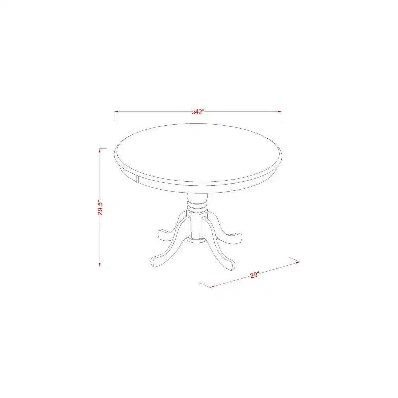 Ensemble Table Ronde de Cuisine Vintage - 3 pièces Table & 2 Chaises - Pieds Blanc Lin - Tissu Beige Clair
