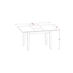 Ensemble table de salle à manger 3 pièces en acajou HomeStock avec plateau rectangulaire en bois massif