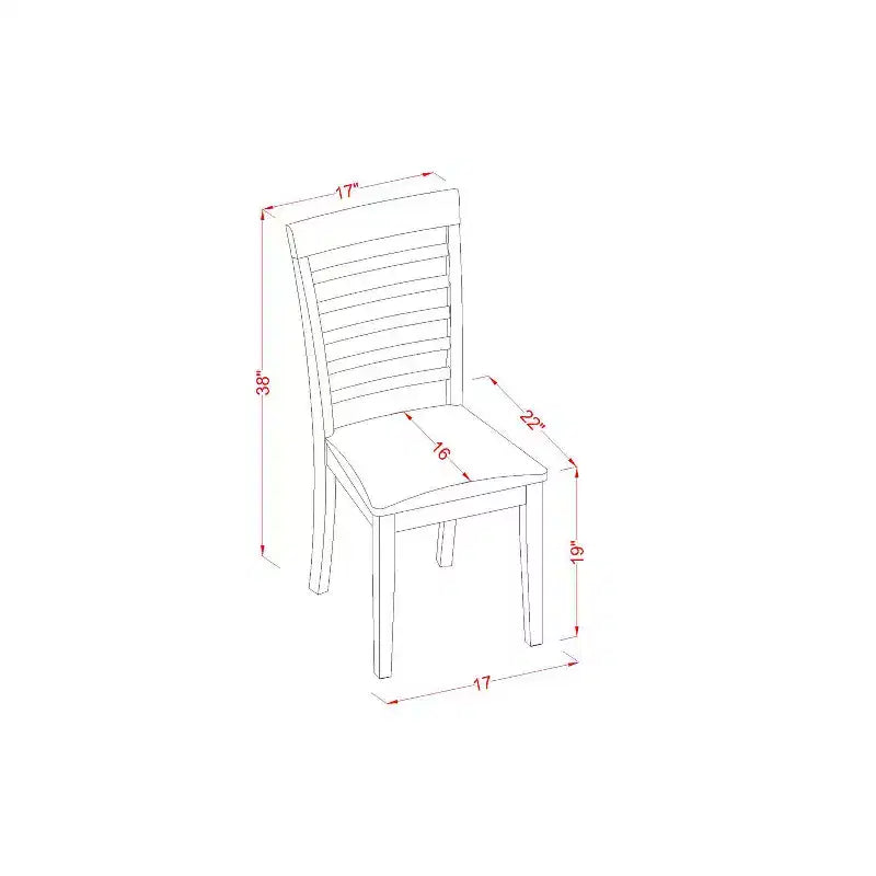 Ensemble de salle à manger - Petite table de cuisine avec 4 chaises - Style campagnard