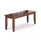 Ensemble de salle à manger 5 pièces pour 4 personnes, table de cuisine rectangulaire avec rallonge papillon et 4 chaises, finition acajou, 81 x 152 cm