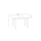 Ensemble de salle à manger victorien - Ensemble table et chaises 3 pièces - Table rectangulaire 32x54 pouces - Finition acajou