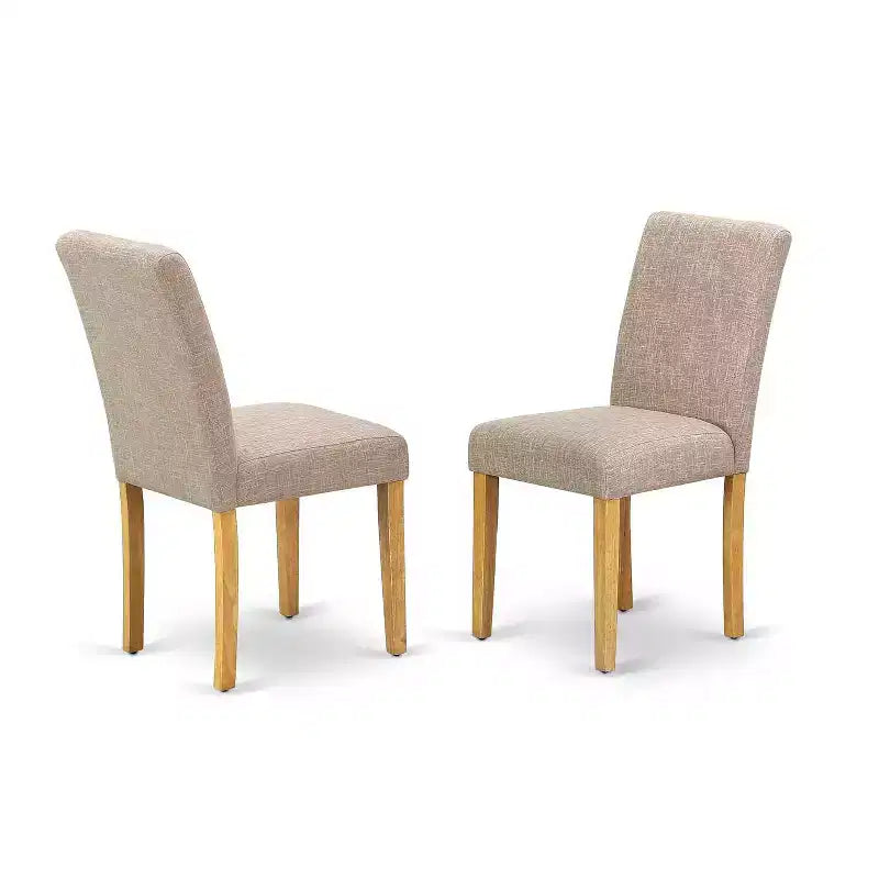 Ensemble de salle à manger 3 pièces HomeStock avec plateau en bois massif finition chêne brun naturel et table à rabats – 2 places