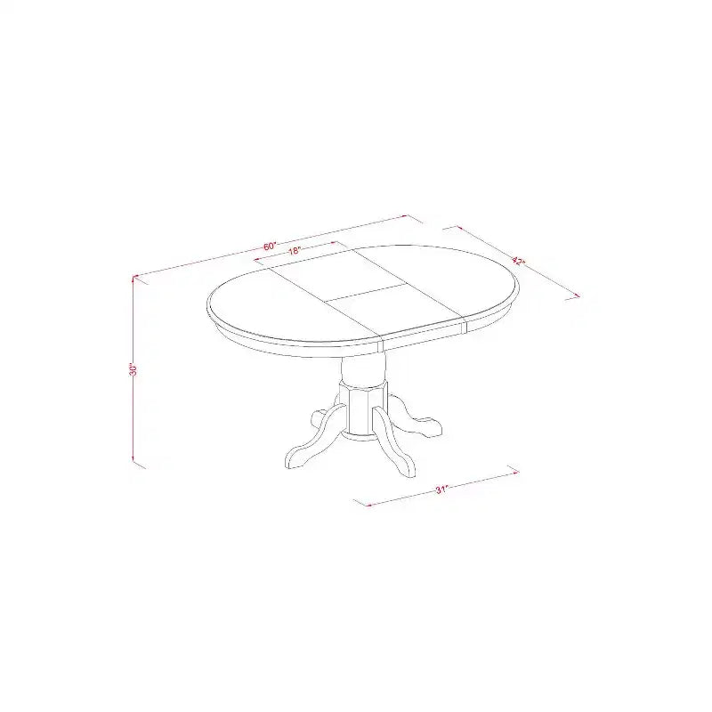 Salle à manger ovale - Table avec rallonge et chaises - Design élégant pour la maison