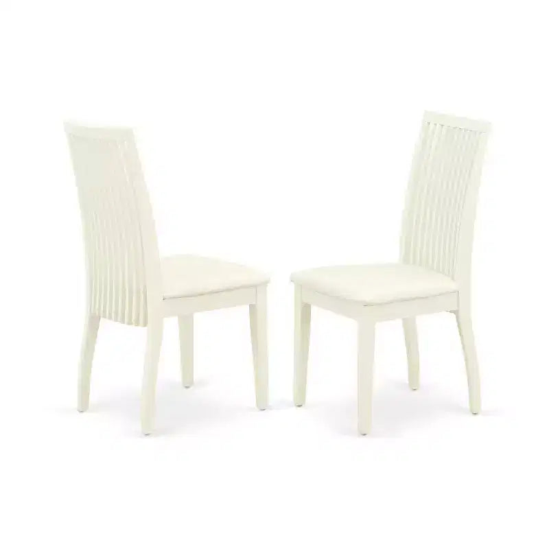 Table de salle à manger HomeStock 7 pièces rectangulaire avec plateau en bois massif finition crème et cerise et 6 chaises avec rallonge papillon