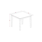 Ensemble de salle à manger rétro 5 pièces - Table et chaises en bois dur - Motif floral - Élégant ensemble de salle à manger de cuisine