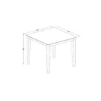 Ensemble de salle à manger carré 5 pièces - Table de 36 po avec chaises Parsons - Tissu en lin - Style ferme moderne