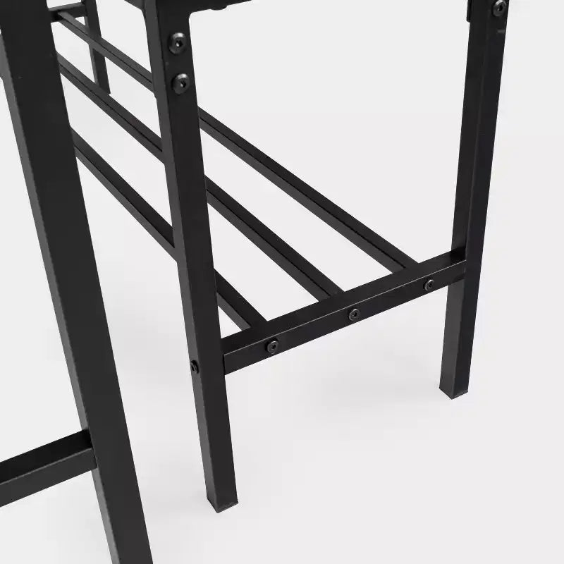 Homy Casa Ensemble de 3 pièces table et chaises de salle à manger pour petits espaces avec cadre en métal, plateau en bois manufacturé, marron
