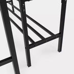 Homy Casa Ensemble de 3 pièces table et chaises de salle à manger pour petits espaces avec cadre en métal, plateau en bois manufacturé, marron
