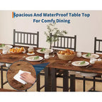 Ensemble de table à manger moderne pour 4 personnes avec chaises et banquette de rangement, pour petit espace ou appartement
