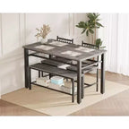 Ensemble de table à manger moderne pour 4 personnes avec chaises et banquette de rangement, pour petit espace ou appartement
