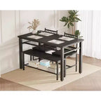 Ensemble de table à manger moderne pour 4 personnes avec chaises et banquette de rangement, pour petit espace ou appartement