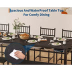 Ensemble de table à manger moderne pour 4 personnes avec chaises et banquette de rangement, pour petit espace ou appartement