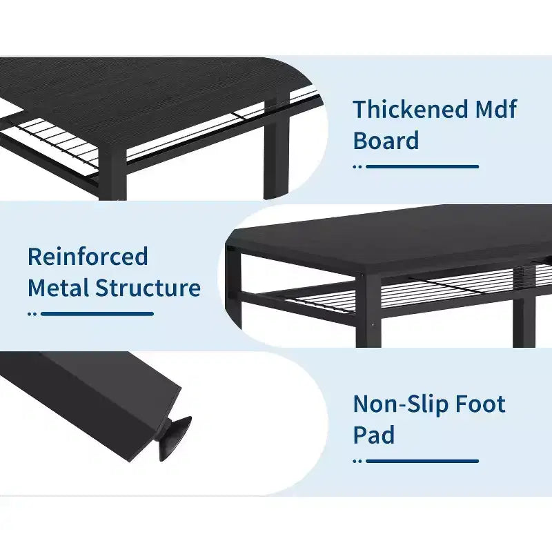 Ensemble de table à manger moderne pour 4 personnes avec chaises et banquette de rangement, pour petit espace ou appartement