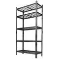 Heavy Duty 5-Tier Shelving Unit, 2200lb Capacity, Adjustable Metal Rack for Garage, Kitchen, or Basement, 36W x 16D x 72H - Black