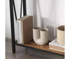 Table console étroite de 42,9 pouces avec étagère de rangement, table d'appoint industrielle rustique marron pour salon, couloir