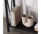 Table console étroite de 42,9 pouces avec étagère de rangement, table d'appoint industrielle rustique marron pour salon, couloir