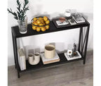 42.9-Inch Narrow Console Table with Storage Shelf, Industrial Rustic Brown Sofa & Entryway Table for Living Room, Hallway