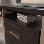 Bureau d'angle Harper 60 en bois et métal