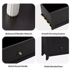 Commode à 6 tiroirs pour chambre à coucher, commodes en bois de 137 cm de large avec grand rangement, commode sans poignée meuble TV pour salon et couloir, lot de 2